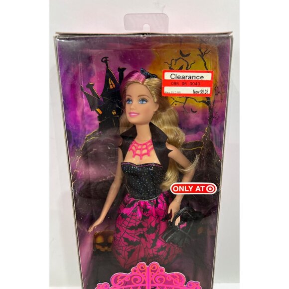 Barbie Happy Halloween Doll Exclusive Mattel Sparkle Top & Spiderweb Skirt CCJ16 - Picture 2 of 5